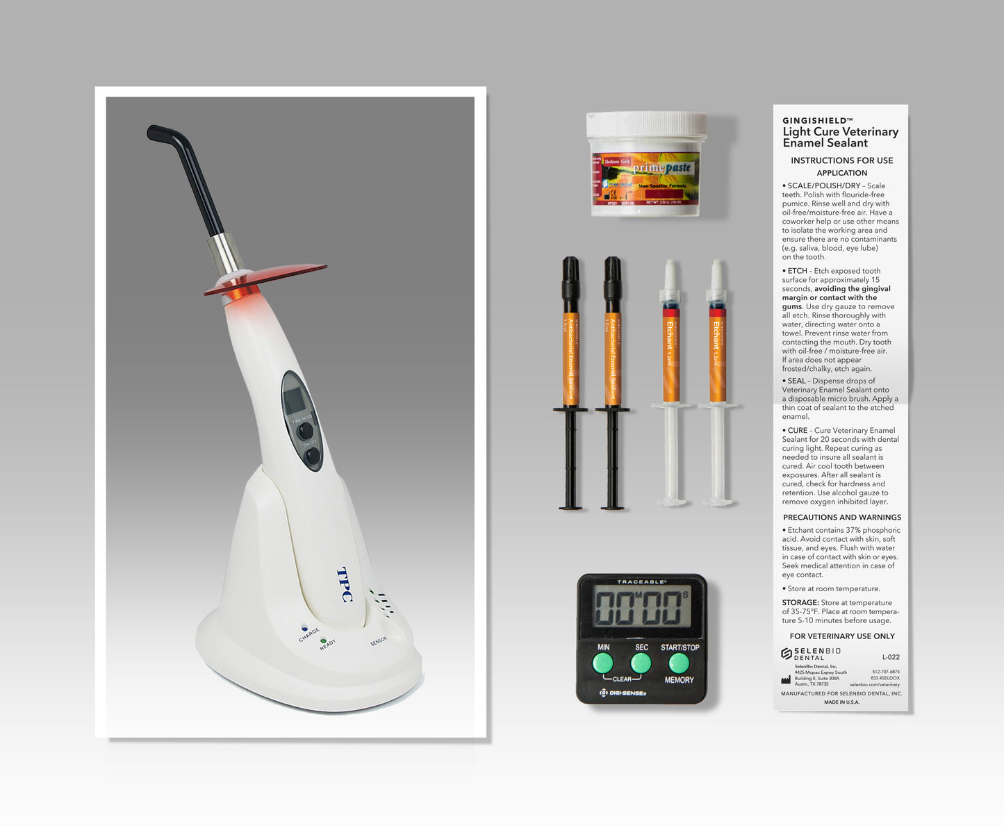 GingiShield™ Antibacterial Sealant - Starter Kit (w/Curing Light)